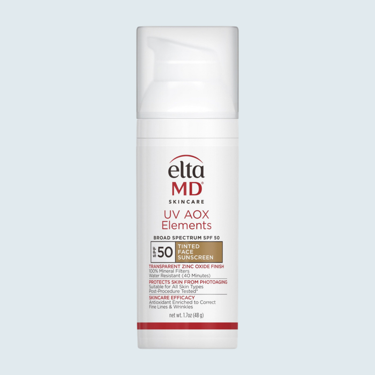 EltaMD UV AOX Elements Tinted Broad-Spectrum SPF 50 1.7 oz pump bottle