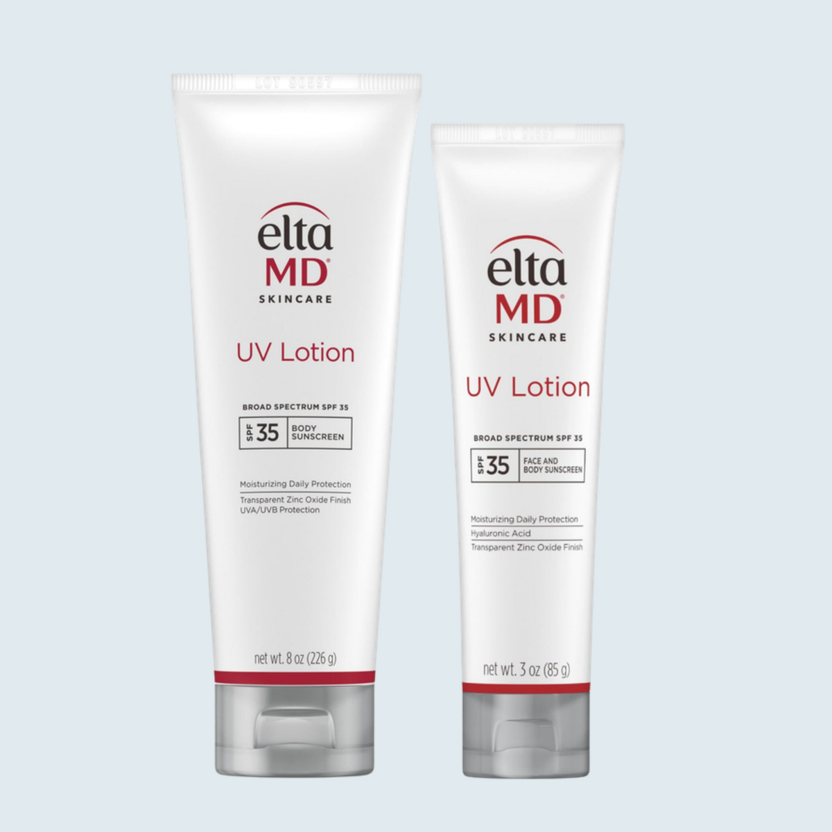 EltaMD UV Lotion Broad-Spectrum SPF 35 8 oz and 3 oz tubes