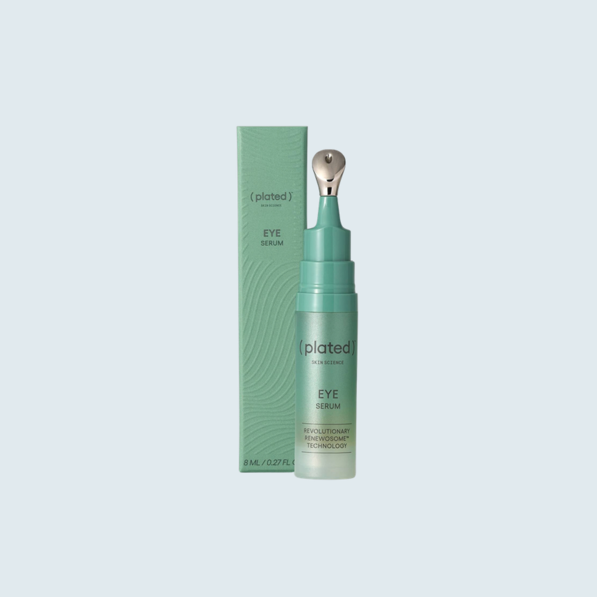 Plated Skin Science EYE Serum 8 mL applicator bottle and carton