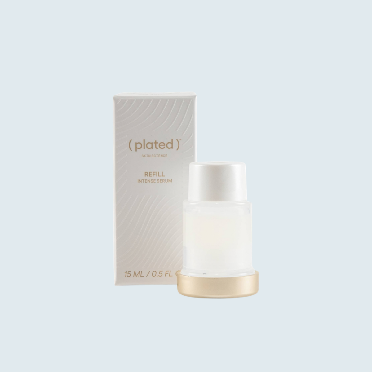 Plated Skin Science INTENSE Serum Refill 15 mL cartridge and carton