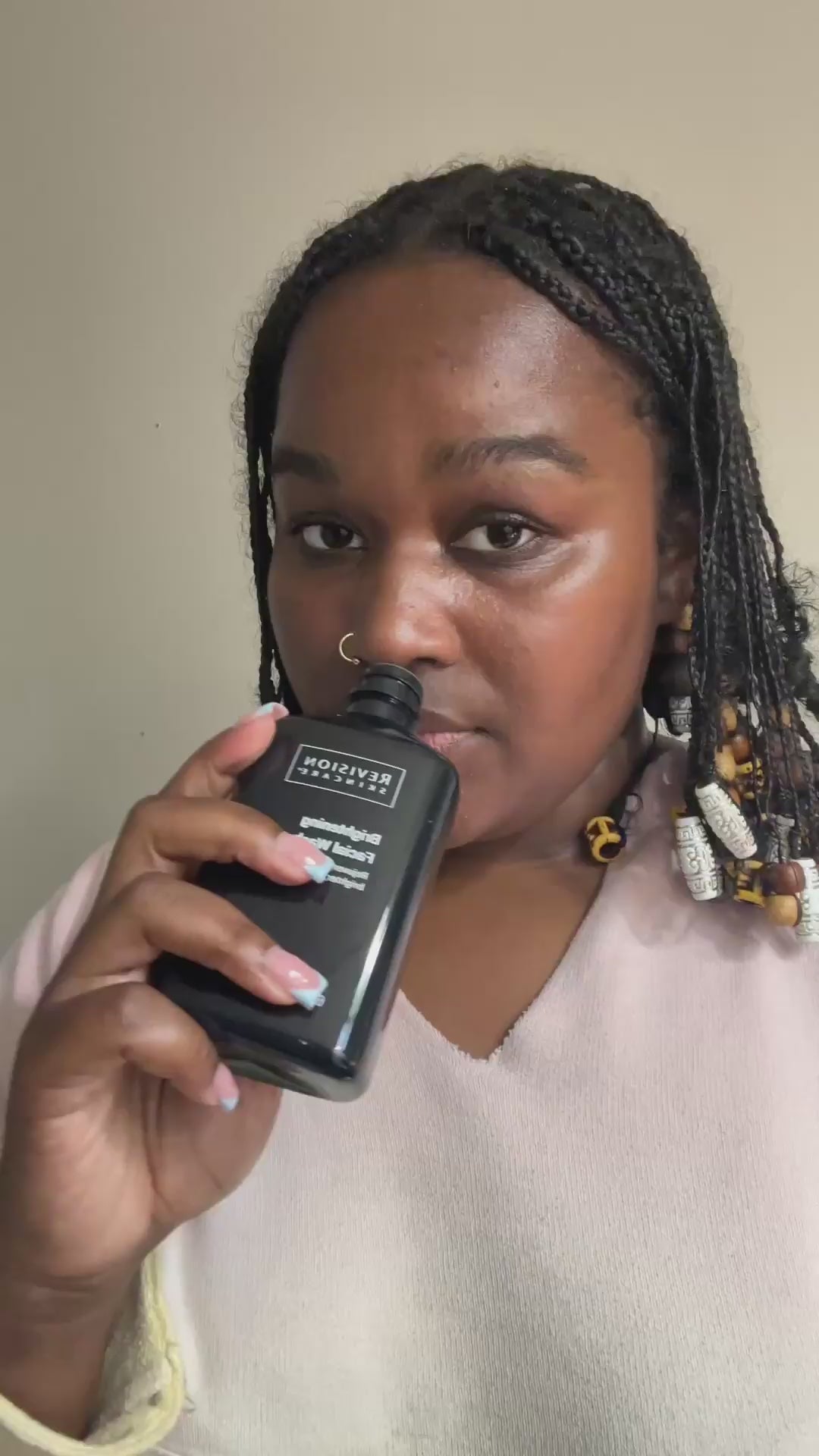 Customer video review of Revision Skincare Brightening Facial Wash by Yasmine, verified buyer