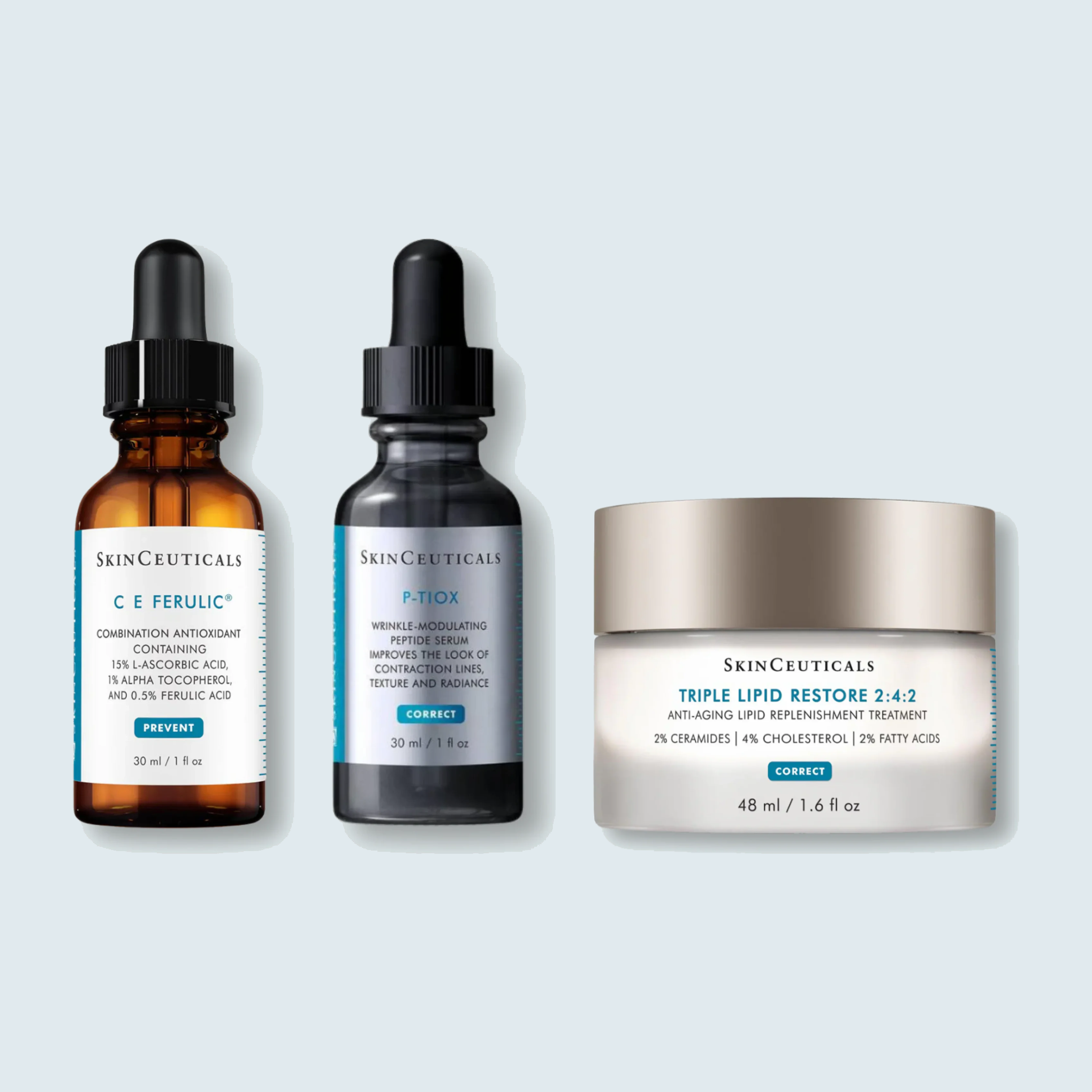 SkinCeuticals Best Sellers Discovery Set with C E Ferulic, P-TIOX and Triple Lipid Restore 2:4:2